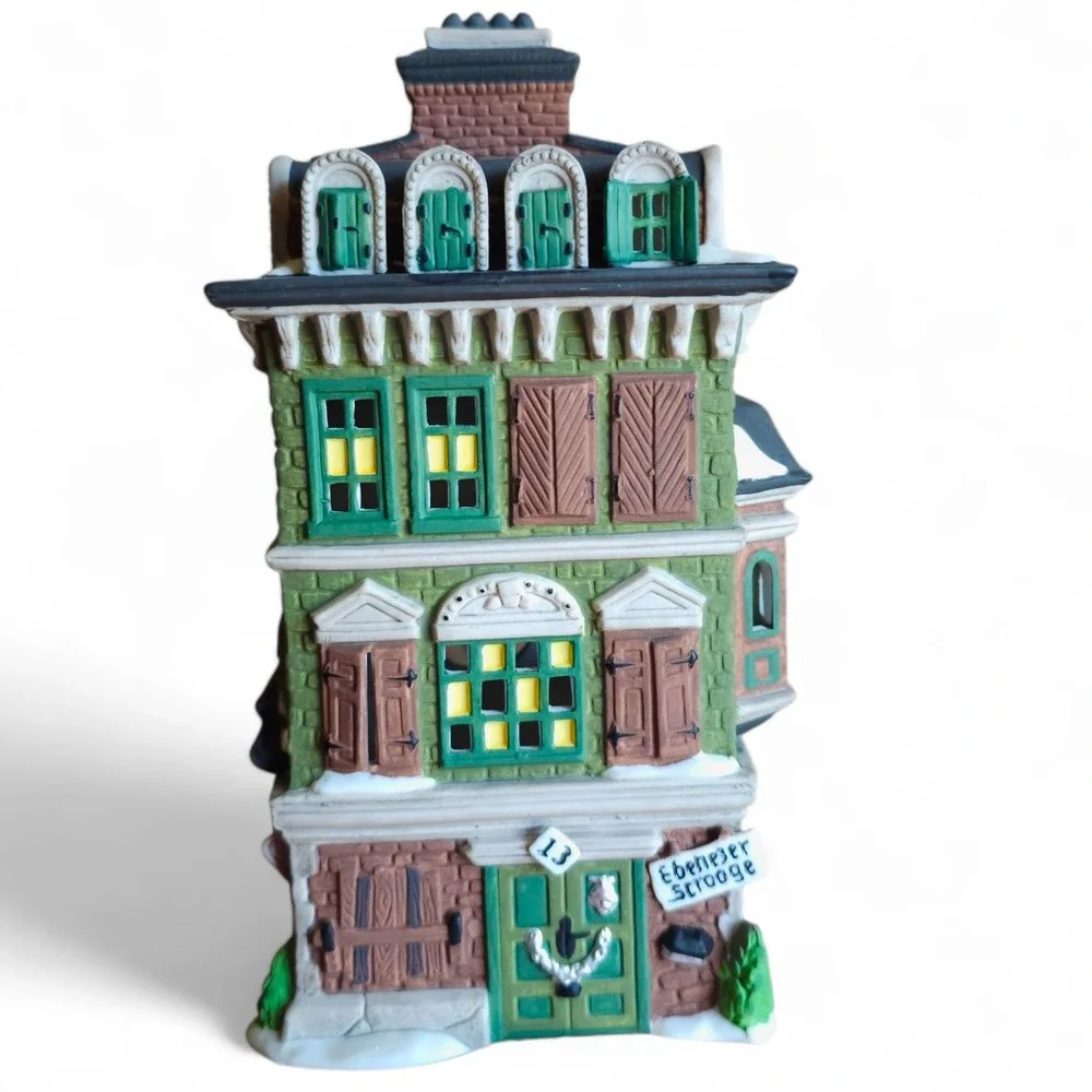 Dept 56 Dickens Village The Flat Of Ebenezer Scrooge 55875 Lighted House In Box